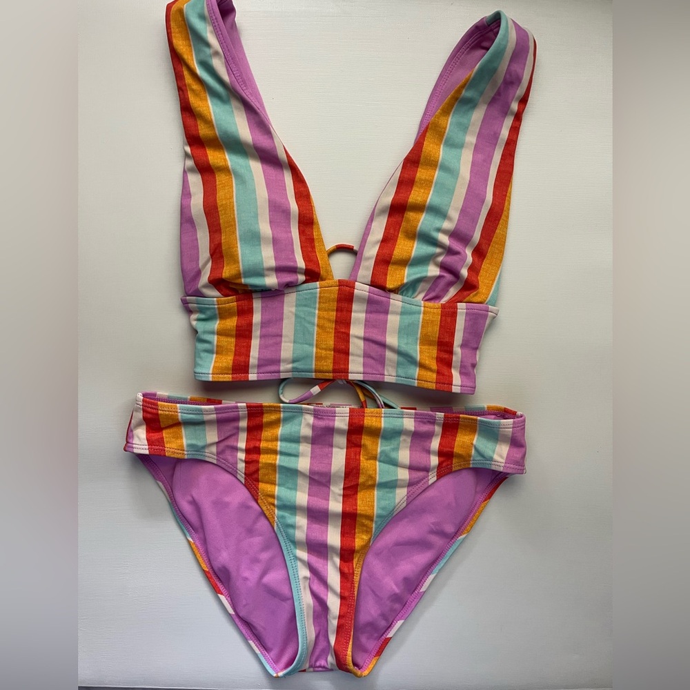 Gianni Bini Striped Two-Piece Bikini